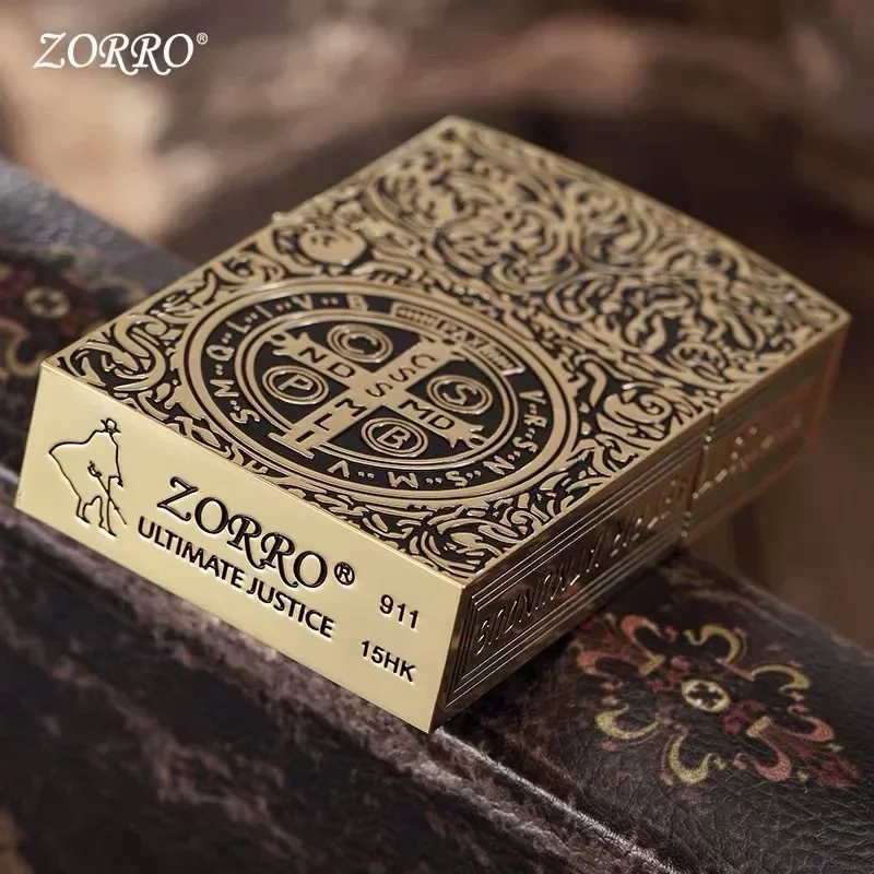 Lighter Insert Zippo - ZORRO Personality Constantine Extra großes Kupfer-Kerosin-Feuerzeug,
