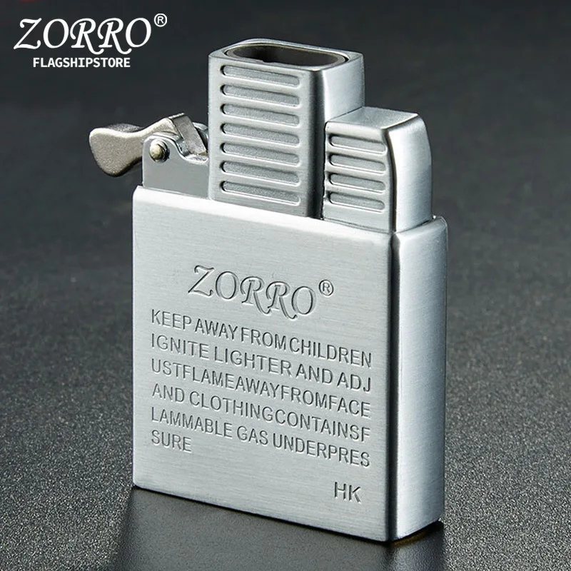 Lighter Insert Zippo - ZORRO Original Doppelflammen-Sturmfeuerzeug mit Gas- und