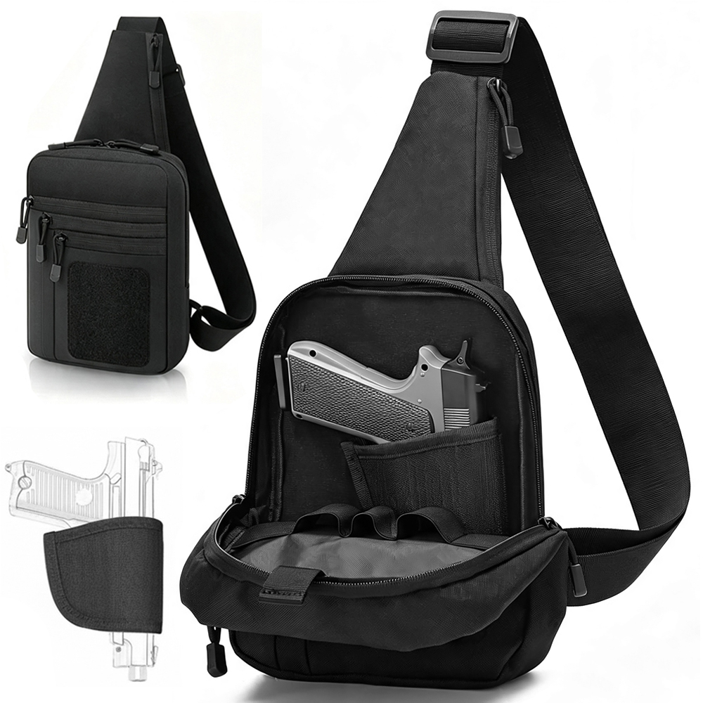 Edc Concealed Carry Sling Bag - Verdeckte Waffentasche für die Brust, Pistolen-Aufbewahrungstasche,