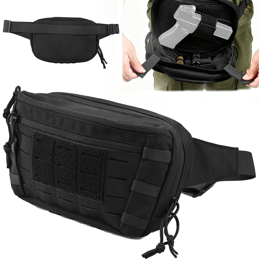 Edc Concealed Carry Fanny Pack - Taktische Pistolen-Hüfttasche CCW Bauchtasche Verdeckte Waffentragetasche