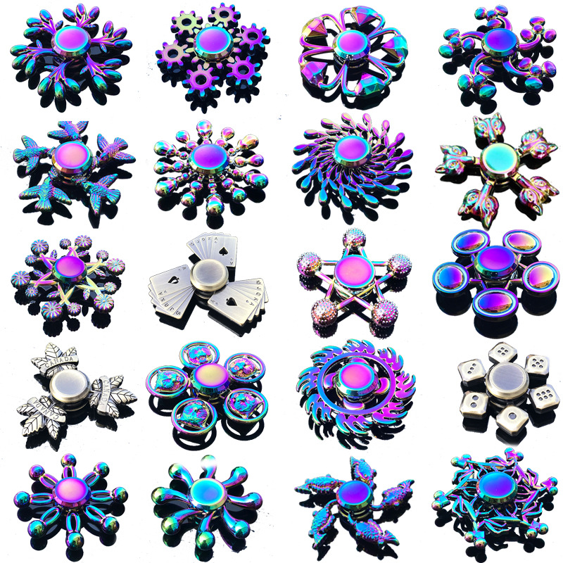 Fidget Spinner Bearing - Rainbow Fidget Metallspinner, bunte Fingerspinner, Hochgeschwindigkeits-Handspinner,