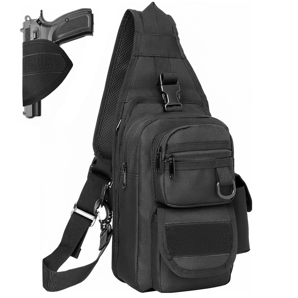 Edc Concealed Carry Sling Bag - Verdeckte Pistolen-Tragetasche Taktische Pistolen-Aufbewahrungstasche Umhängetasche Schulter-Pistolenholster