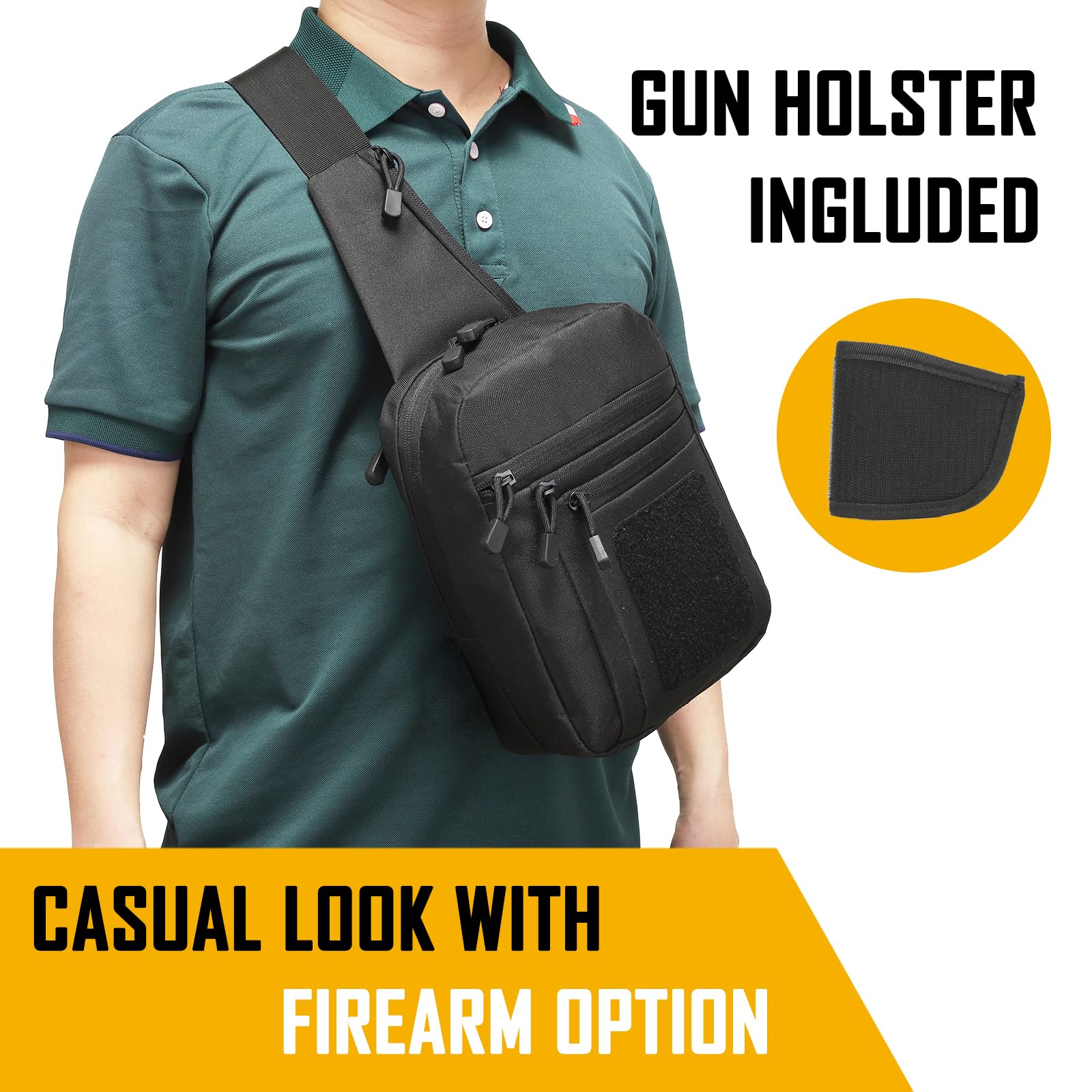 Edc Carry Fanny Pack - Verdeckte Tragetasche für Herren, Ccw-Tragetasche, EDC-Tragetasche,